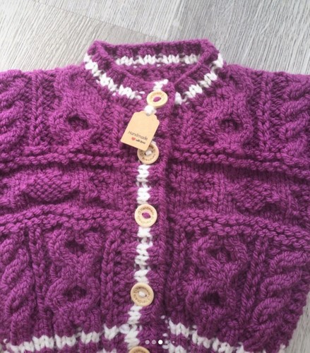 Hand knitted aran babies - hand,