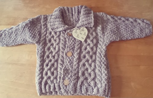 Brand new hand knitted aran - hand,