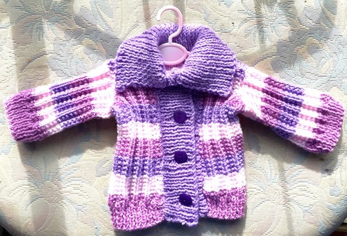 Knitted aran cardigan - knitted,