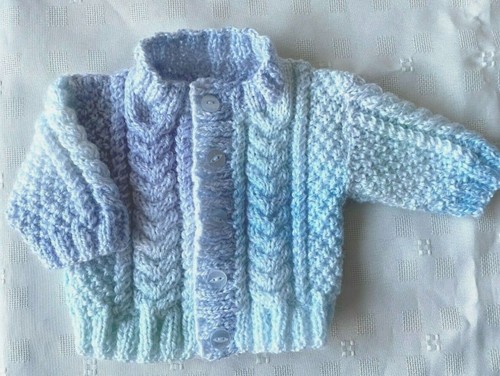 Hand knitted aran small - hand,