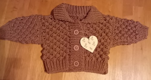 Stunning hand knitted aran - knitted,
