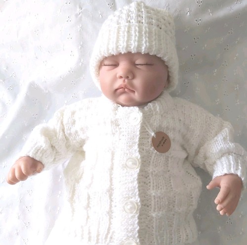 Hand knitted cardigan - hand, hat
