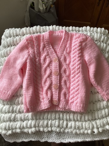 Baby aran style cardigan - aran,